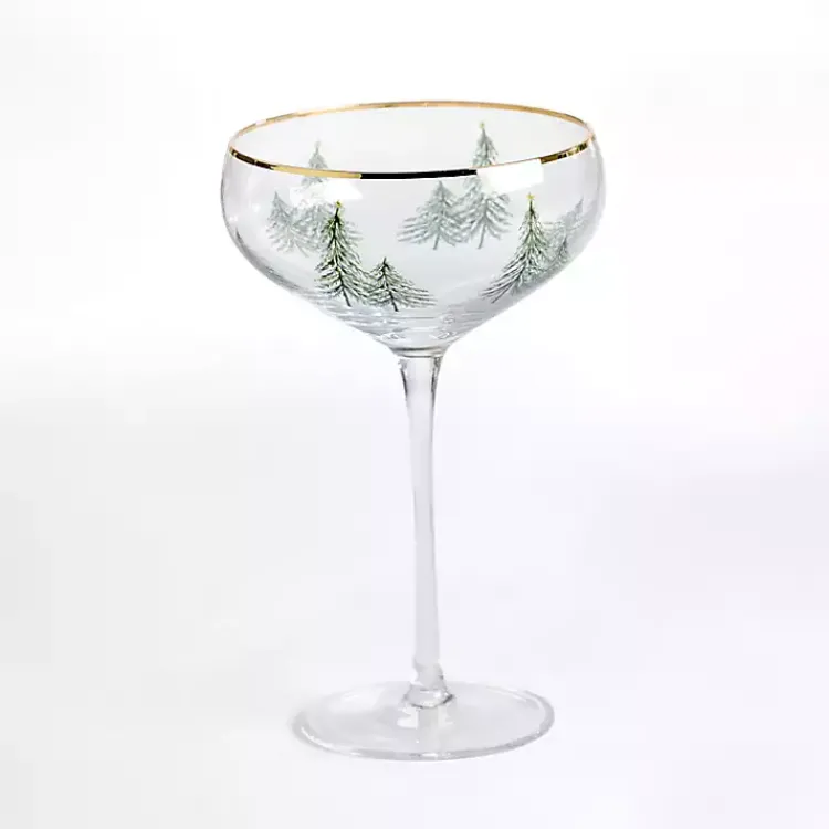 Kirklands Home Glassware & Drinkware|Evergreen Coupe Glass