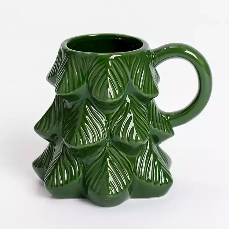 Kirklands Home Glassware & Drinkware|Ever Shaped Mug Green