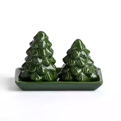 Kirklands Home Serving & Entertaining|Ever Shaped 3-pc. Salt and Pepper Shaker Set Green