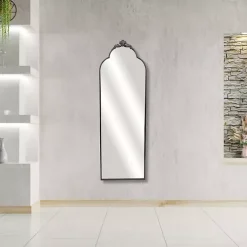 Kirklands Home Full Length & Floor Mirrors|Everlaine Modern Victorian Leaner Mirror Black