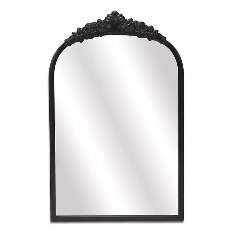 Kirklands Home Decorative Mirrors|Everlaine Modern Victorian Wall Mirror Black