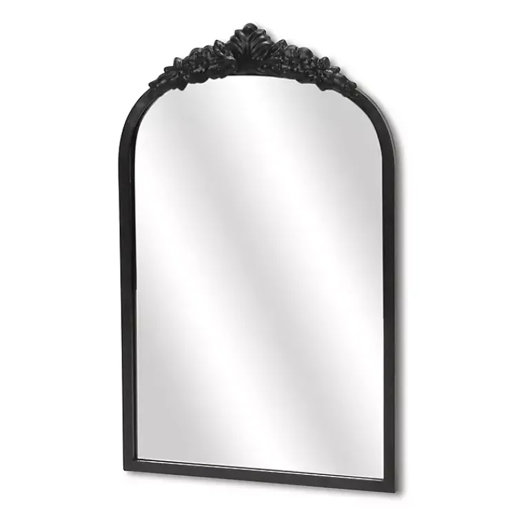 Kirklands Home Decorative Mirrors|Everlaine Modern Victorian Wall Mirror Black