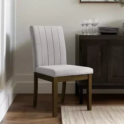 Kirklands Home Dining Chairs|Everly Upholstered Dining Chairs, Set of 2 Gray