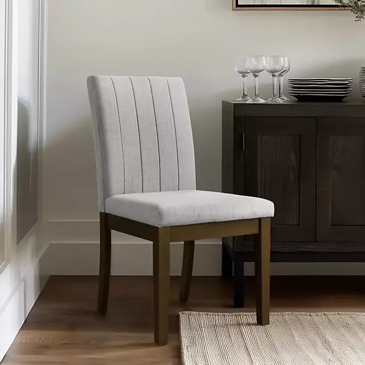 Kirklands Home Dining Chairs|Everly Upholstered Dining Chairs, Set of 2 Gray