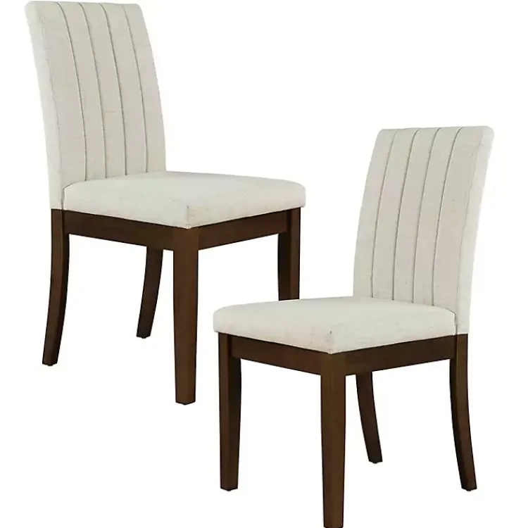 Kirklands Home Dining Chairs|Everly Taupe Upholstered Dining Chairs, Set of 2 Tan