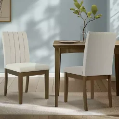 Kirklands Home Dining Chairs|Everly Taupe Upholstered Dining Chairs, Set of 2 Tan