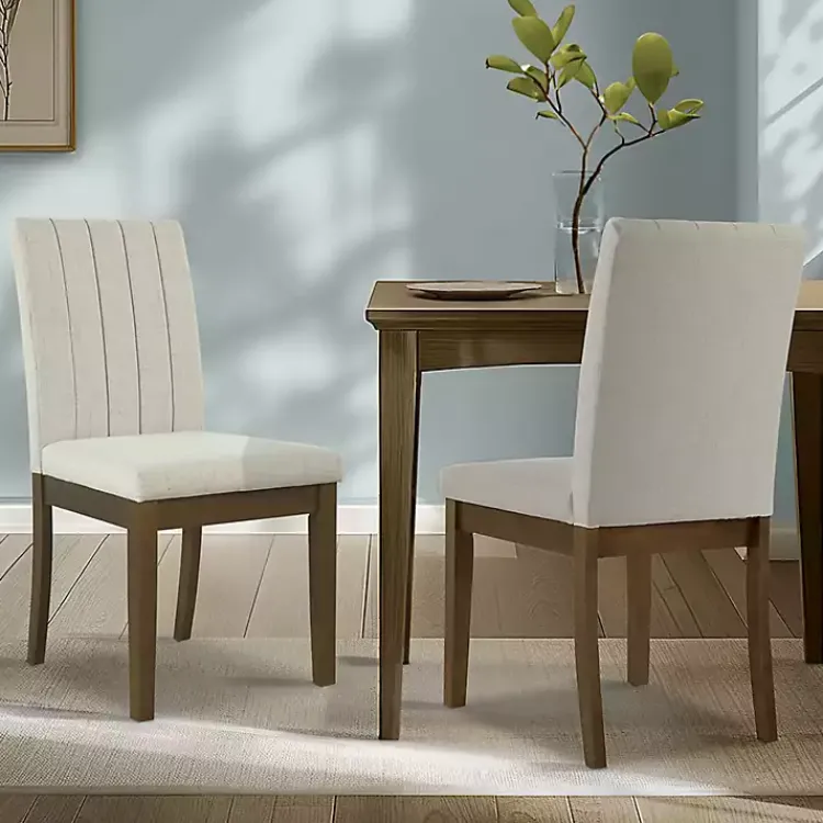 Kirklands Home Dining Chairs|Everly Taupe Upholstered Dining Chairs, Set of 2 Tan