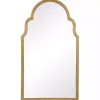 Kirklands Home Decorative Mirrors|Ezra Gold Leaf Arched Mirror
