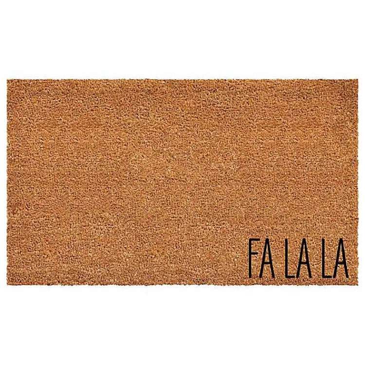 Best Fa La La Coir Doormat Outdoor Christmas Decorations