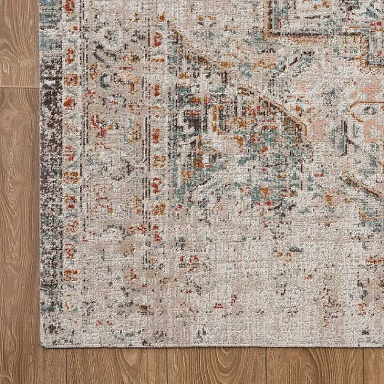 Kirklands Home Outdoor Rugs|Faded Turkish Indoor/Outdoor Area Rug, 5x7 Ivory