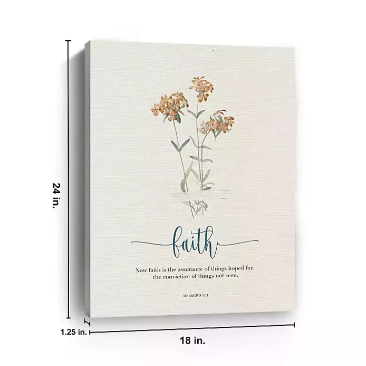 Kirklands Home Wall Quotes & Signs|Faith Affirmations Canvas Art Print, 18x24 in.