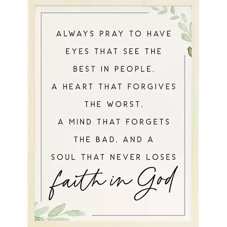 Kirklands Home Wall Quotes & Signs|Faith in God Wood Wall Plaque