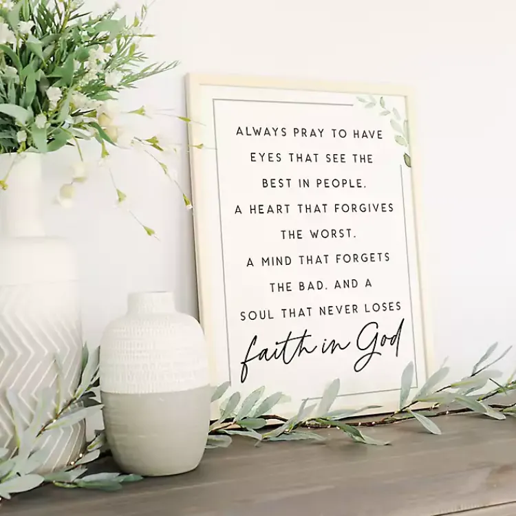 Kirklands Home Wall Quotes & Signs|Faith in God Wood Wall Plaque