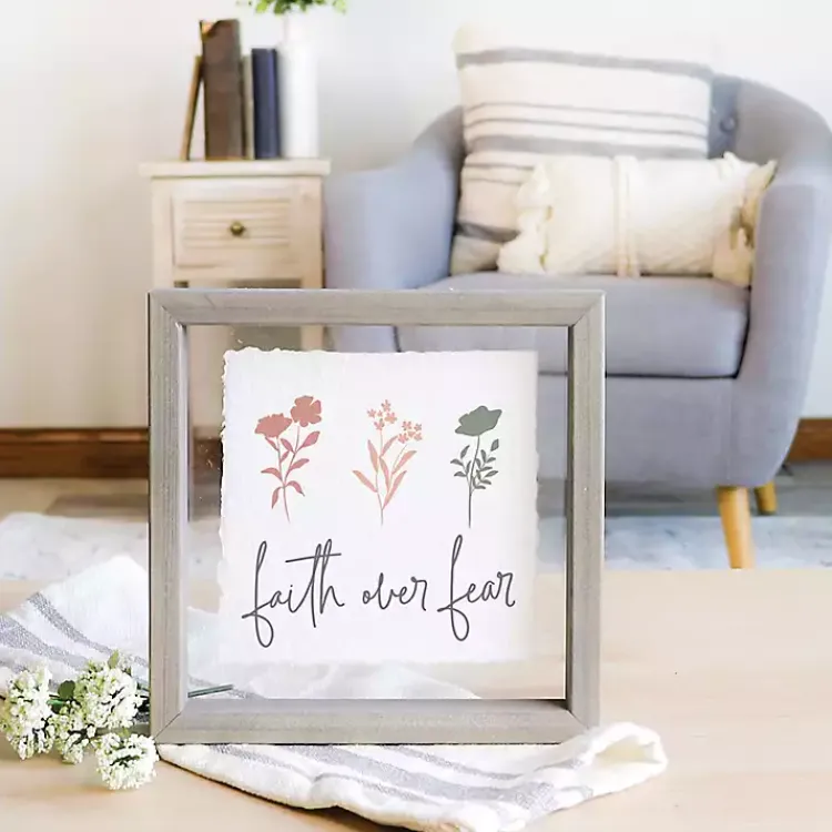 Kirklands Home Wall Quotes & Signs|Faith Over Fear Wall Plaque