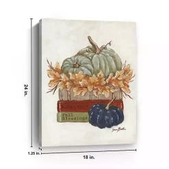 Sale Fall Book Stack Canvas Art Print Fall