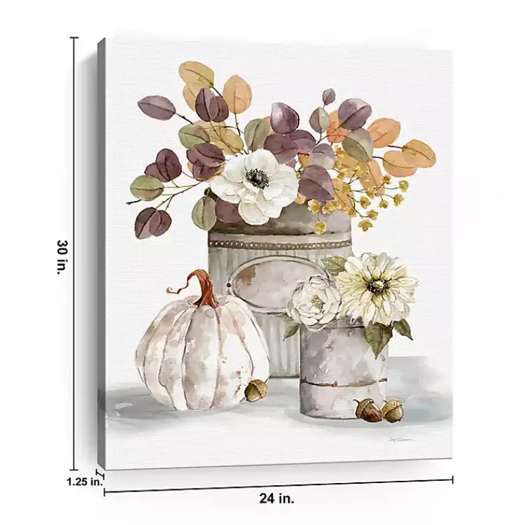 Clearance Fall Florals Canvas Art Print, 24x30 in. Fall