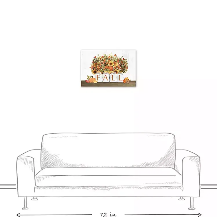 Sale Fall Florals in Jars Canvas Art Print Fall