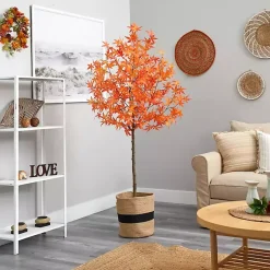 Online Fall Maple Tree in Woven Planter, 6 ft. Trees & Topiaries