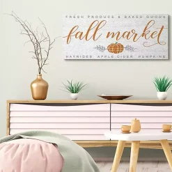 New Fall Market Apple Cider Canvas Wall Art Fall