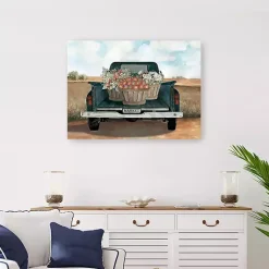 Clearance Fall Market Truck Canvas Art Print, 32x24 in. Fall