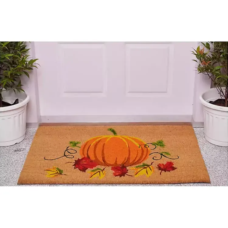 Kirklands Home Doormats|Fall Pumpkin Coir Doormat