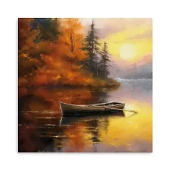 Discount Fall Sunset Canvas Art Print, 30x30 in. Fall