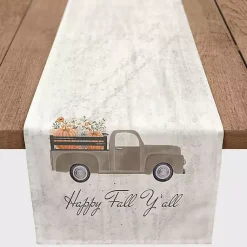 Kirklands Home Table Linens|Fall Ya'll Pumpkin Truck Harvest Table Runner