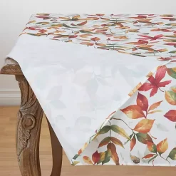 Kirklands Home Table Linens|Falling Leaves Acorn Harvest Square Table Cloth
