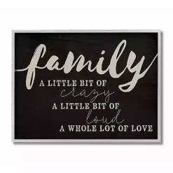 Kirklands Home Wall Quotes & Signs|Family A Whole Lot Of Love Framed Wall Plaque Black