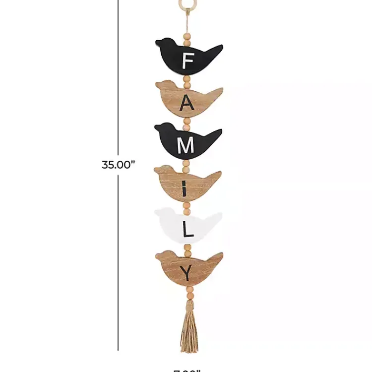 Kirklands Home Wall Quotes & Signs|Family Bird Shaped Wood Wall Sign
