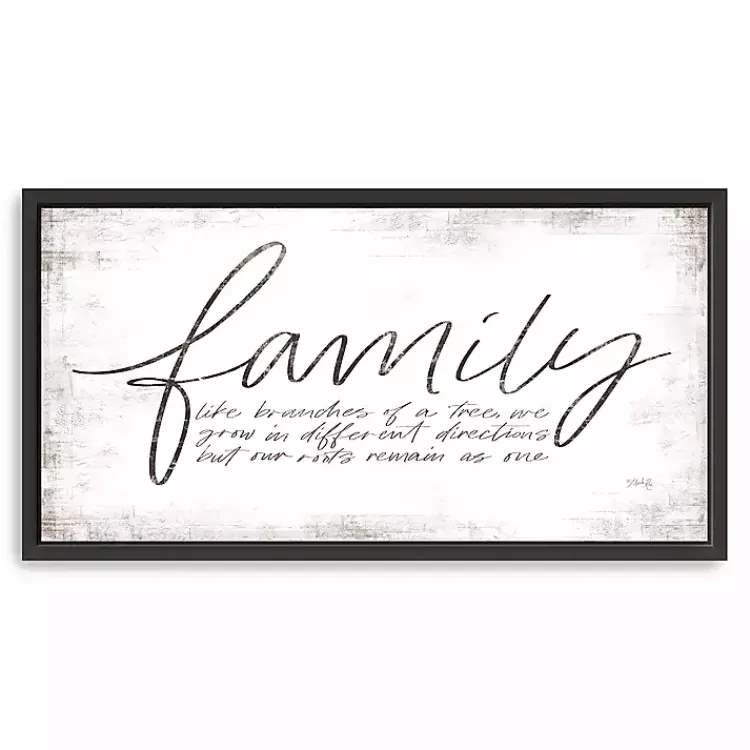 Kirklands Home Wall Quotes & Signs|Family Branches Framed Canvas Art Print, 42x22 in.