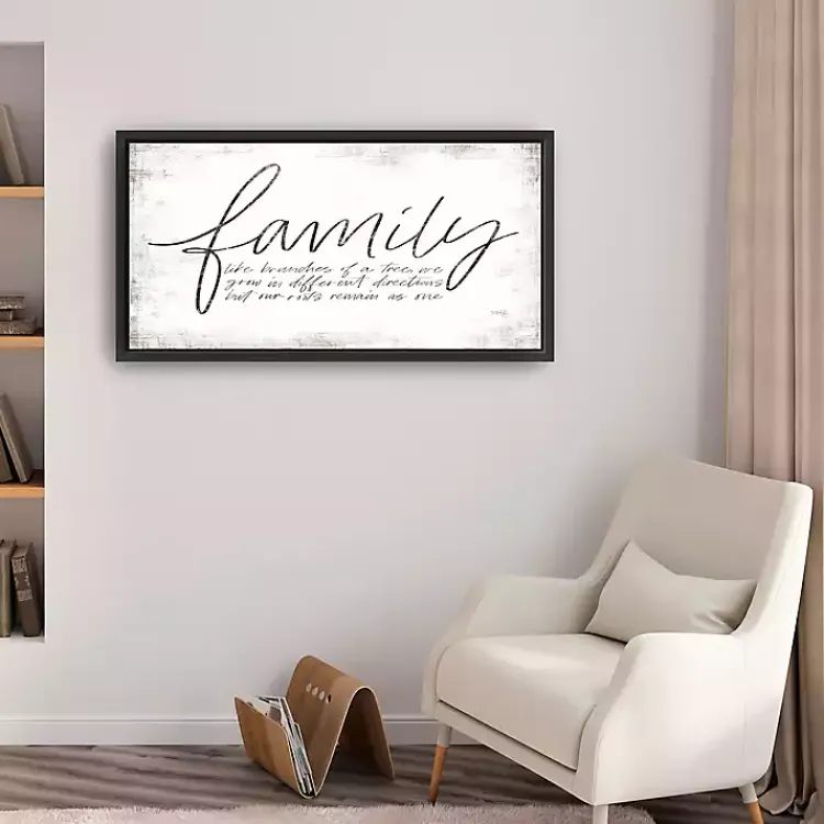 Kirklands Home Wall Quotes & Signs|Family Branches Framed Canvas Art Print, 42x22 in.