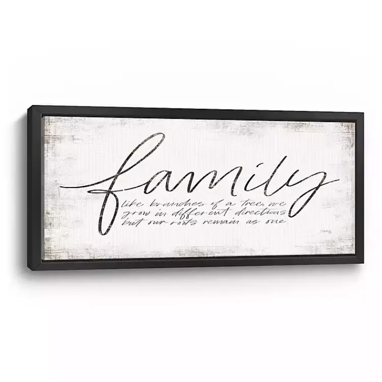 Kirklands Home Wall Quotes & Signs|Family Branches Framed Canvas Art Print, 42x22 in.