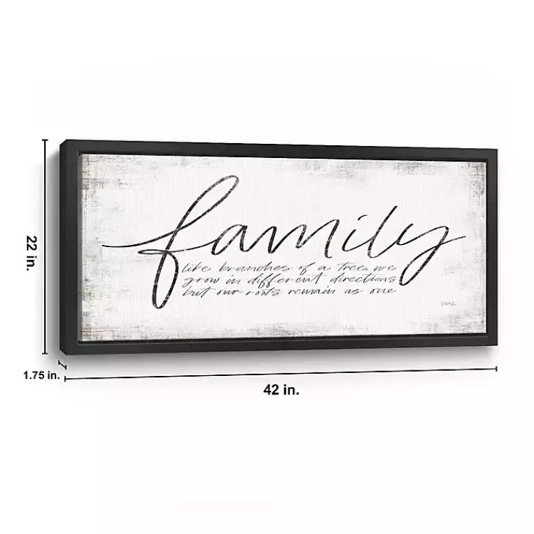 Kirklands Home Wall Quotes & Signs|Family Branches Framed Canvas Art Print, 42x22 in.