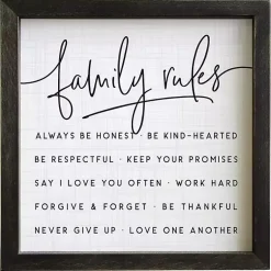 Kirklands Home Wall Quotes & Signs|Family Rules Wall Plaque
