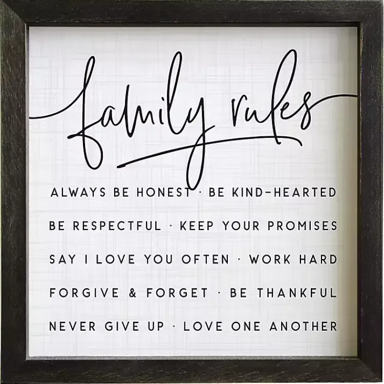 Kirklands Home Wall Quotes & Signs|Family Rules Wall Plaque