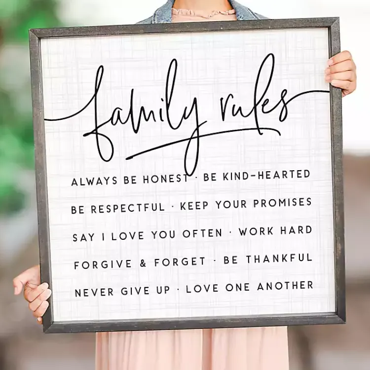 Kirklands Home Wall Quotes & Signs|Family Rules Wall Plaque