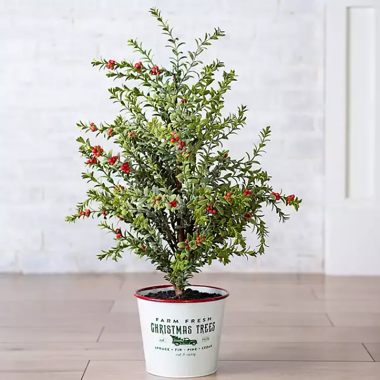 Online Farm Fresh Bucket Christmas Tree, 33 in. Christmas Arrangements & Garland
