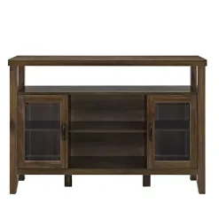 Kirklands Home Tv Stands & Media Consoles|Farmhouse Highboy Dark Walnut TV Stand Brown