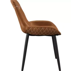 Kirklands Home Dining Chairs|Faux Leather Dining Chairs, Set of 2 Brown