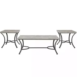 Kirklands Home Coffee Tables|Faux Concrete 3-pc. Coffee & Side Table Set Tan