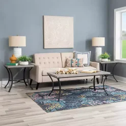 Kirklands Home Coffee Tables|Faux Concrete 3-pc. Coffee & Side Table Set Tan