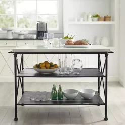 Kirklands Home Kitchen Islands & Bar Carts|Faux Marble Top 3-Tier Melody Kitchen Island