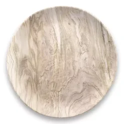 Kirklands Home Outdoor Dining|Faux Wood Melamine Dinner Plates, Set of 6 Tan