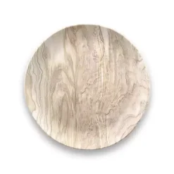 Kirklands Home Outdoor Dining|Faux Wood Melamine Salad Plates, Set of 6 Tan