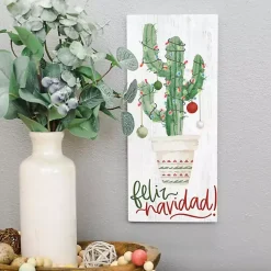 Discount Feliz Navidad Cactus Wall Plaque Christmas Art & Wall Decor