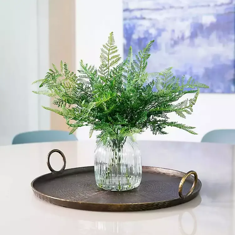 Best Fern Arrangement in Textured Glass Vase Arrangements & Greenery