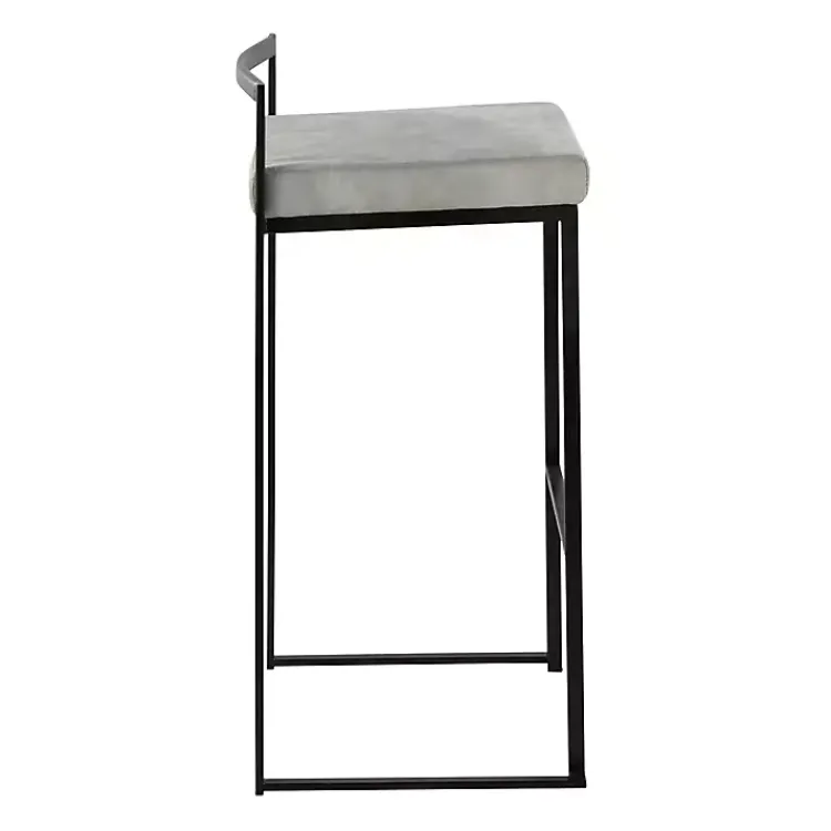 Kirklands Home Bar Stools & Counter Height Stools|Fiji Stackable Bar Stools, Set of 2 Gray