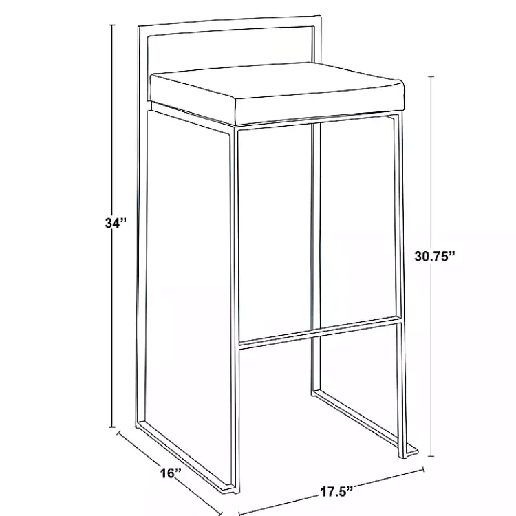 Kirklands Home Bar Stools & Counter Height Stools|Fiji Stackable Bar Stools, Set of 2 Gray