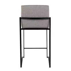 Kirklands Home Bar Stools & Counter Height Stools|Fiji Upholstered Counter Stools, Set of 3 Gray